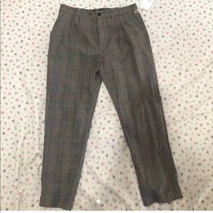 NWT OBEY Plaid Skinny Ankle Pants